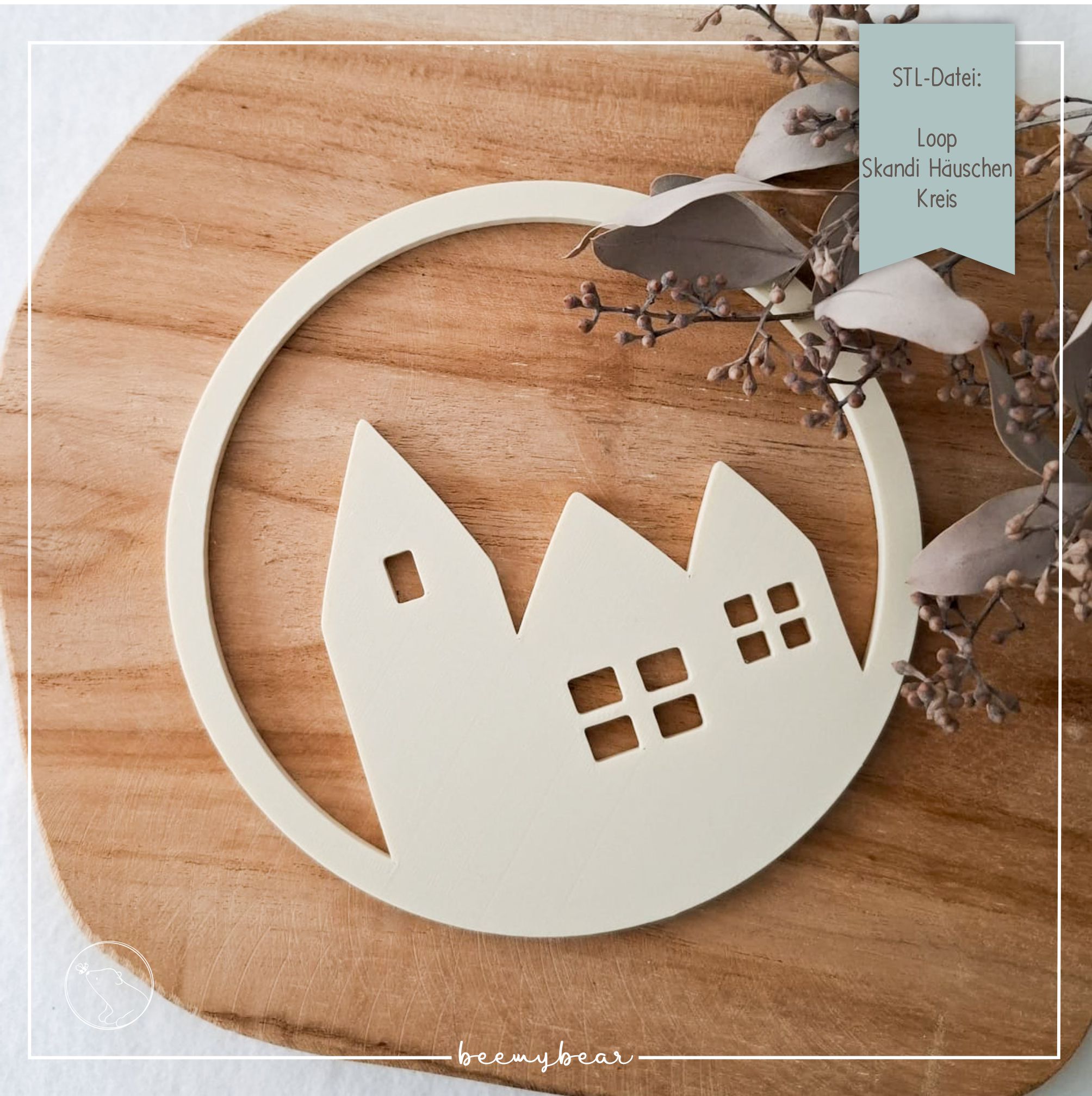 STL Datei Loop Skandi Häuschen Kreis