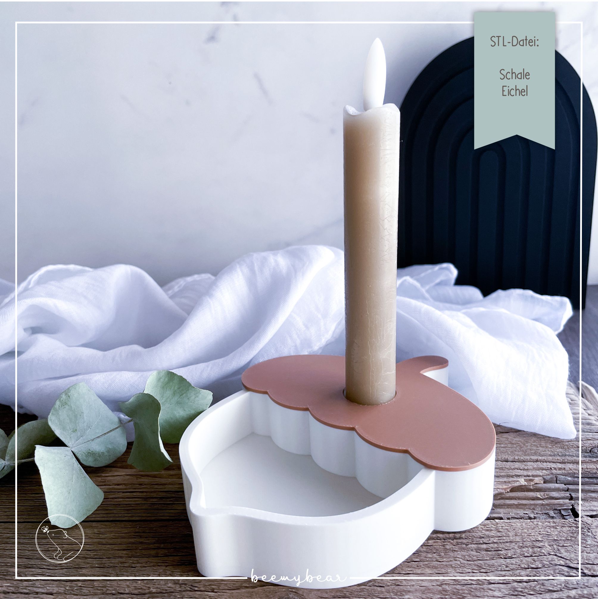 STL Datei Schale Eichel