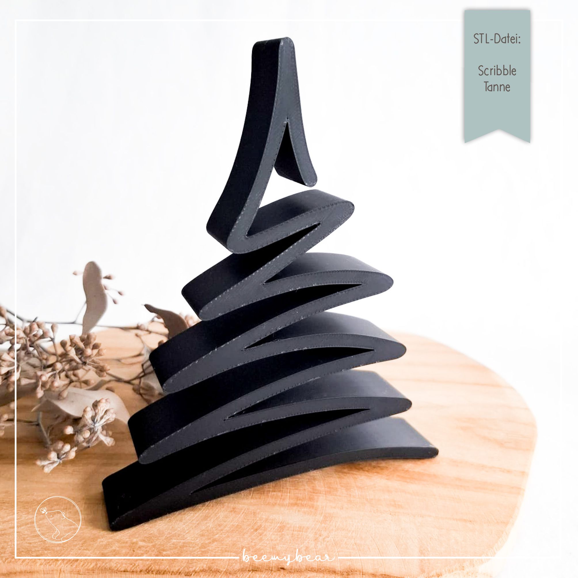 STL Datei Scribble Tanne