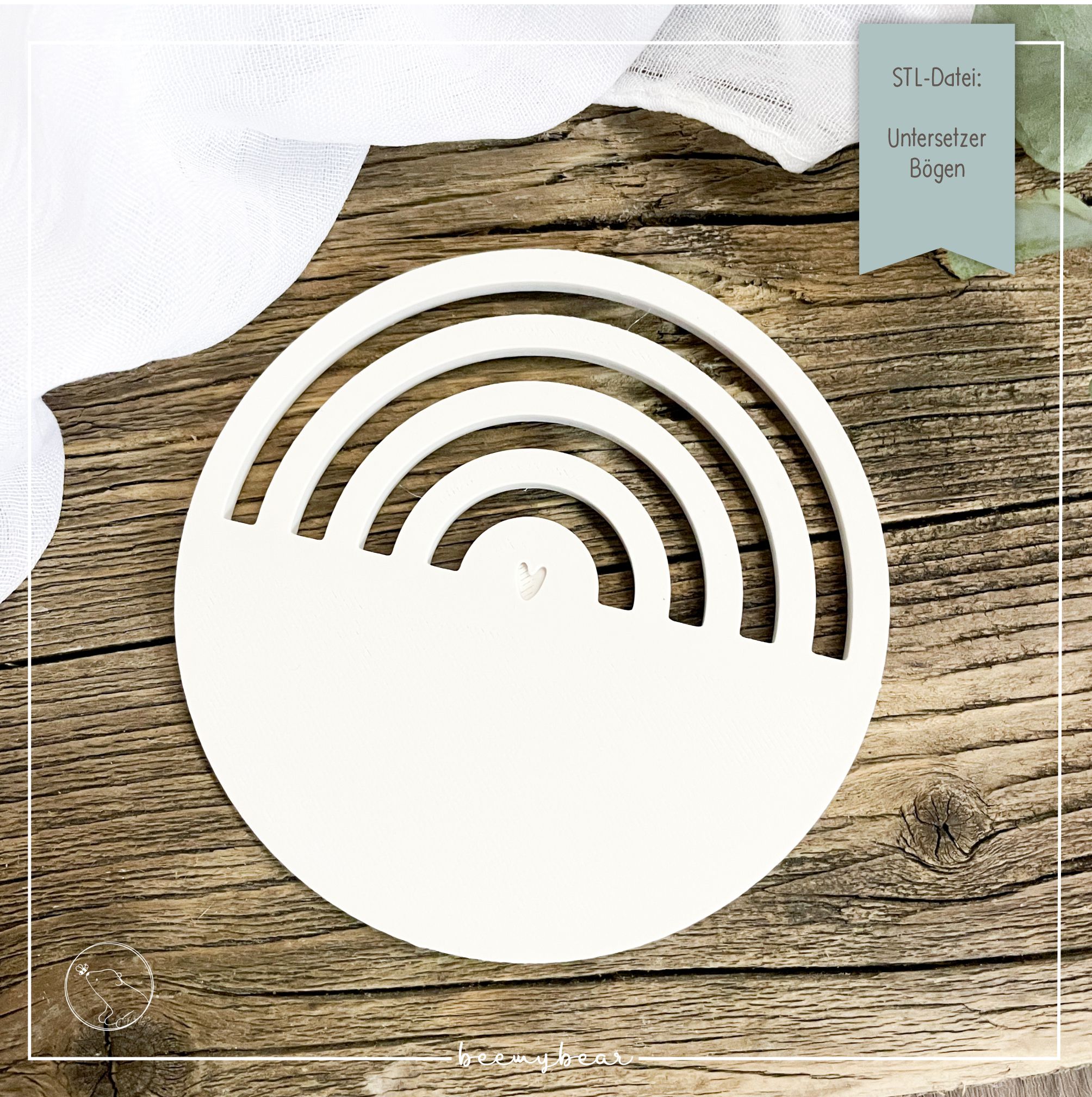 STL Datei Untersetzer Bögen