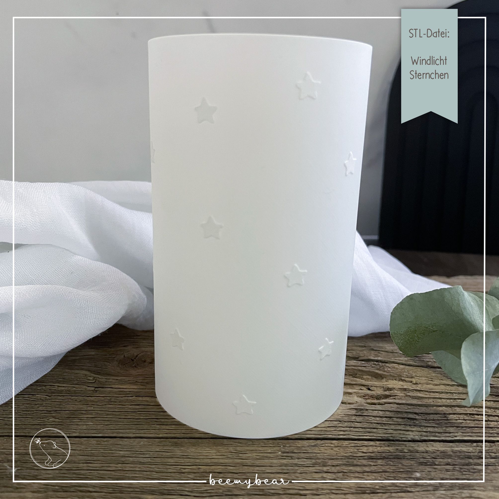 STL Datei Windlicht Sternchen