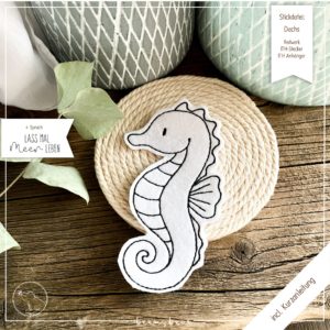 Stickdatei ITH Seepferdchen
