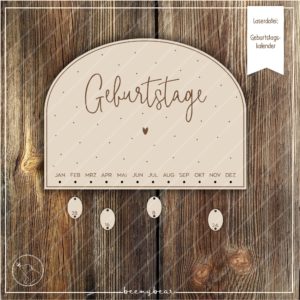 Laserdatei Geburtstagskalender