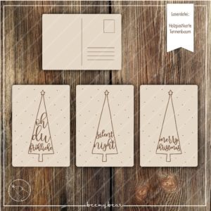 Laserdatei Holzpostkarte Tannenbaum