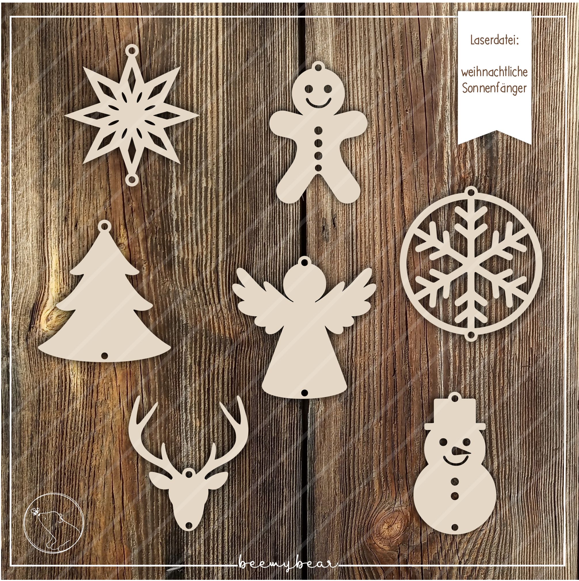 Laserdatei weihnachtliche Sonnenfänger