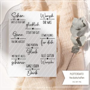 Plotterdatei Herzbotschaften