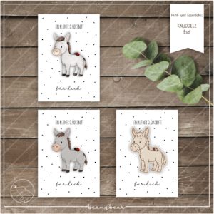 Print und Laserdatei KNUDDELZ Esel