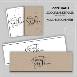 Printdatei Banderolen Kuschelsockenzeit