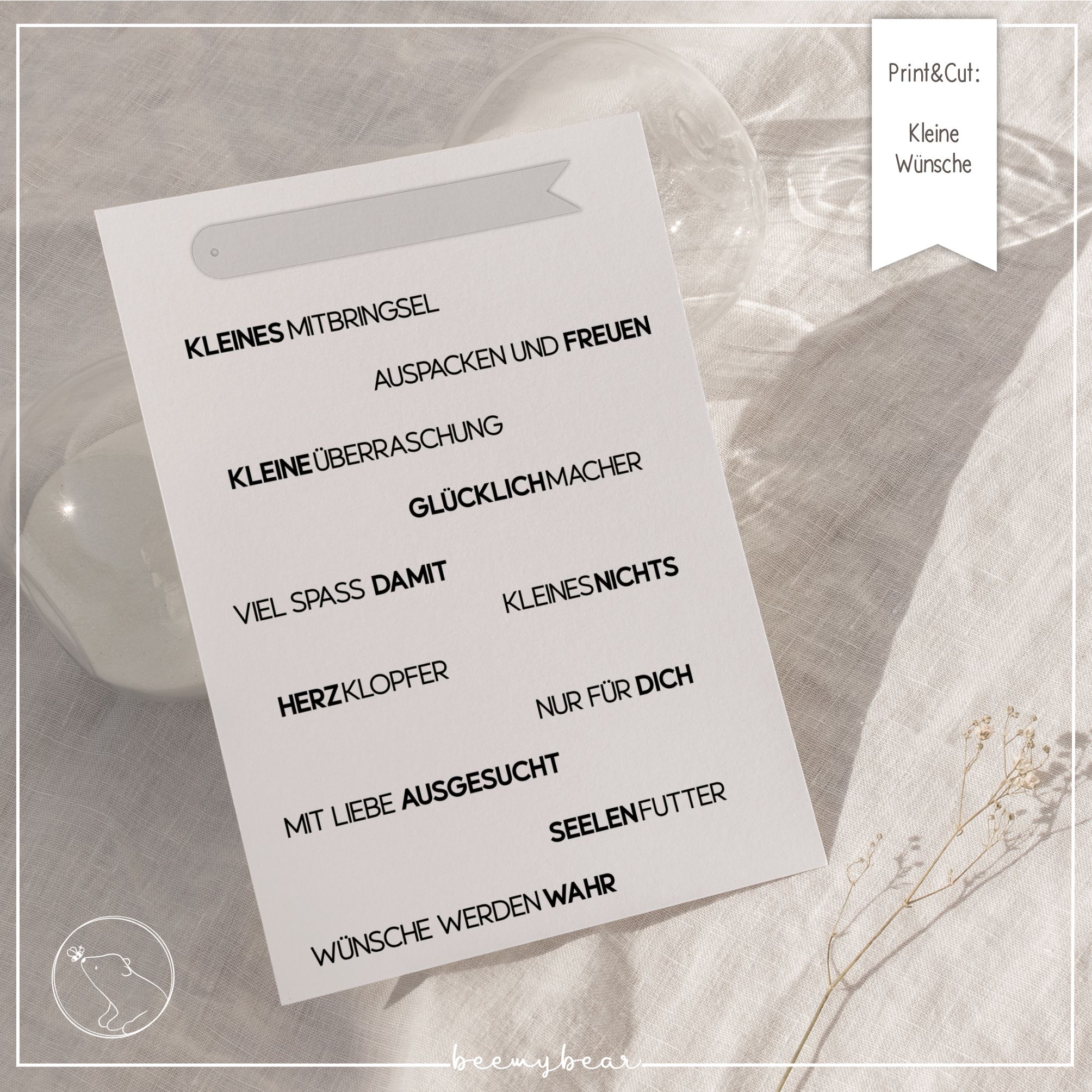 PrintnCutdatei Kleine Wünsche