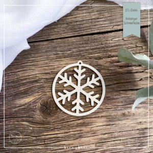 STL Datei Anhänger Schneeflocke