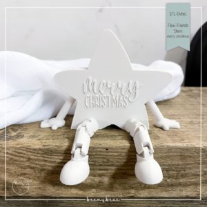 STL Datei Flexi Friends Stern merry christmas
