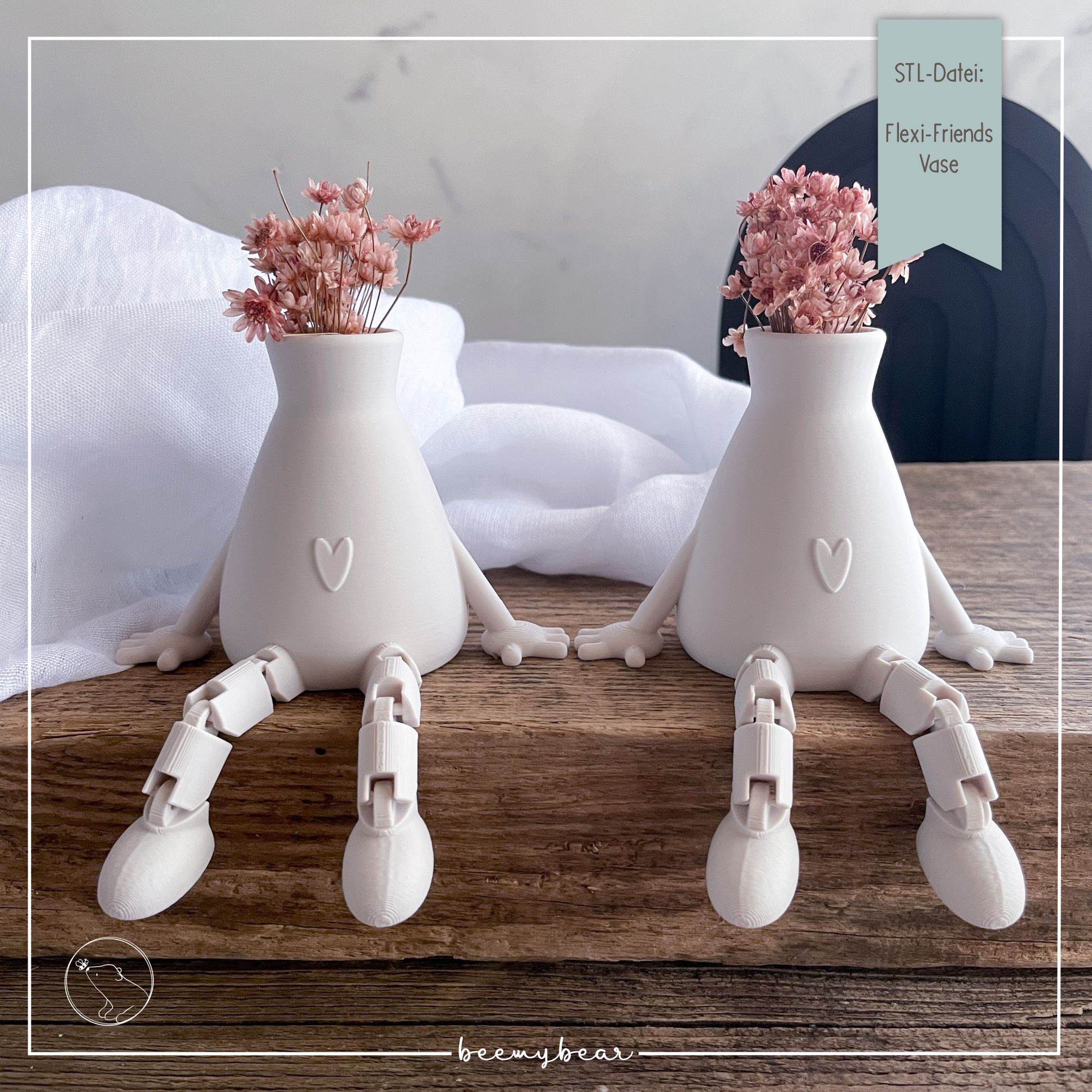 STL Datei Flexi Friends Vase
