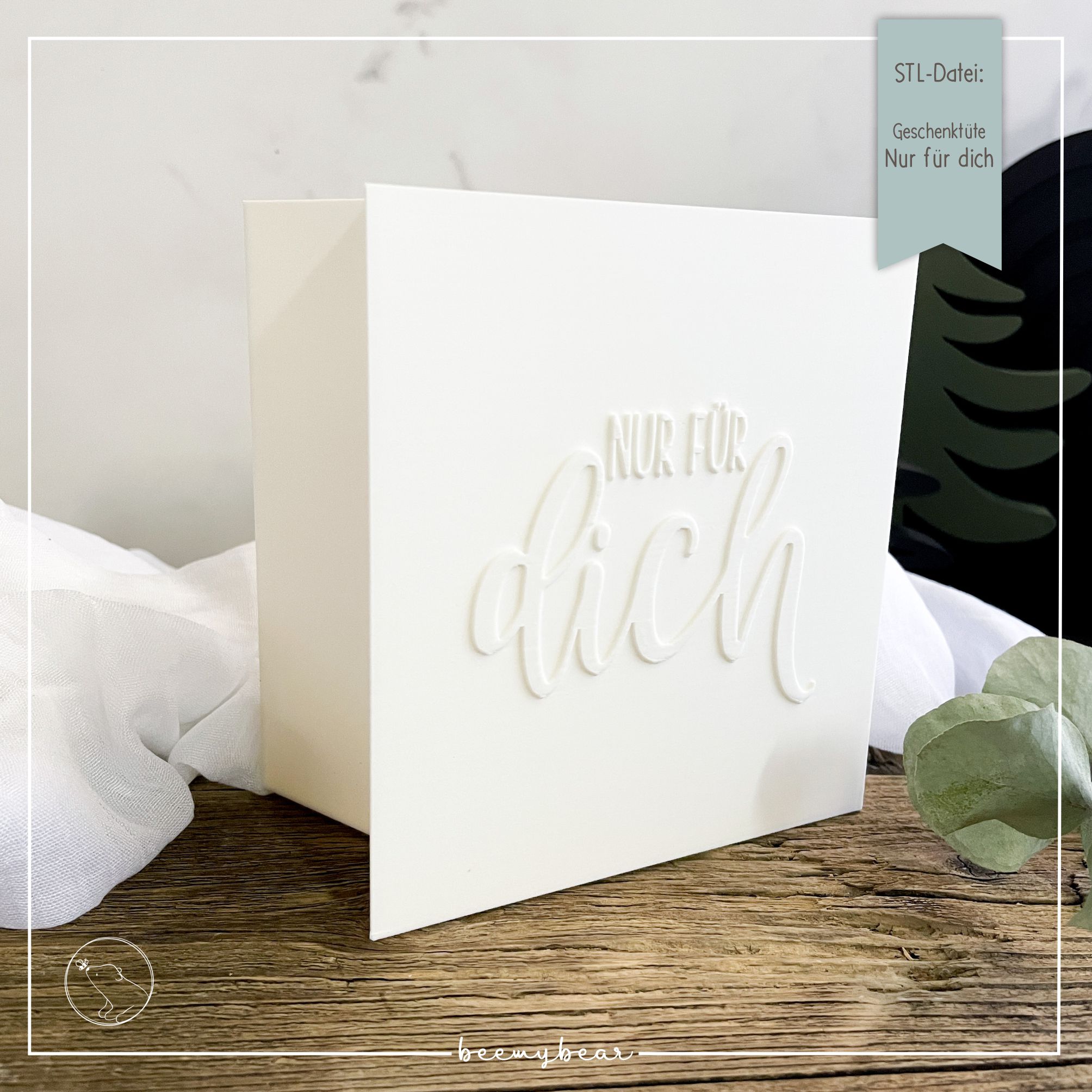 STL Datei Geschenktüte nur für dich