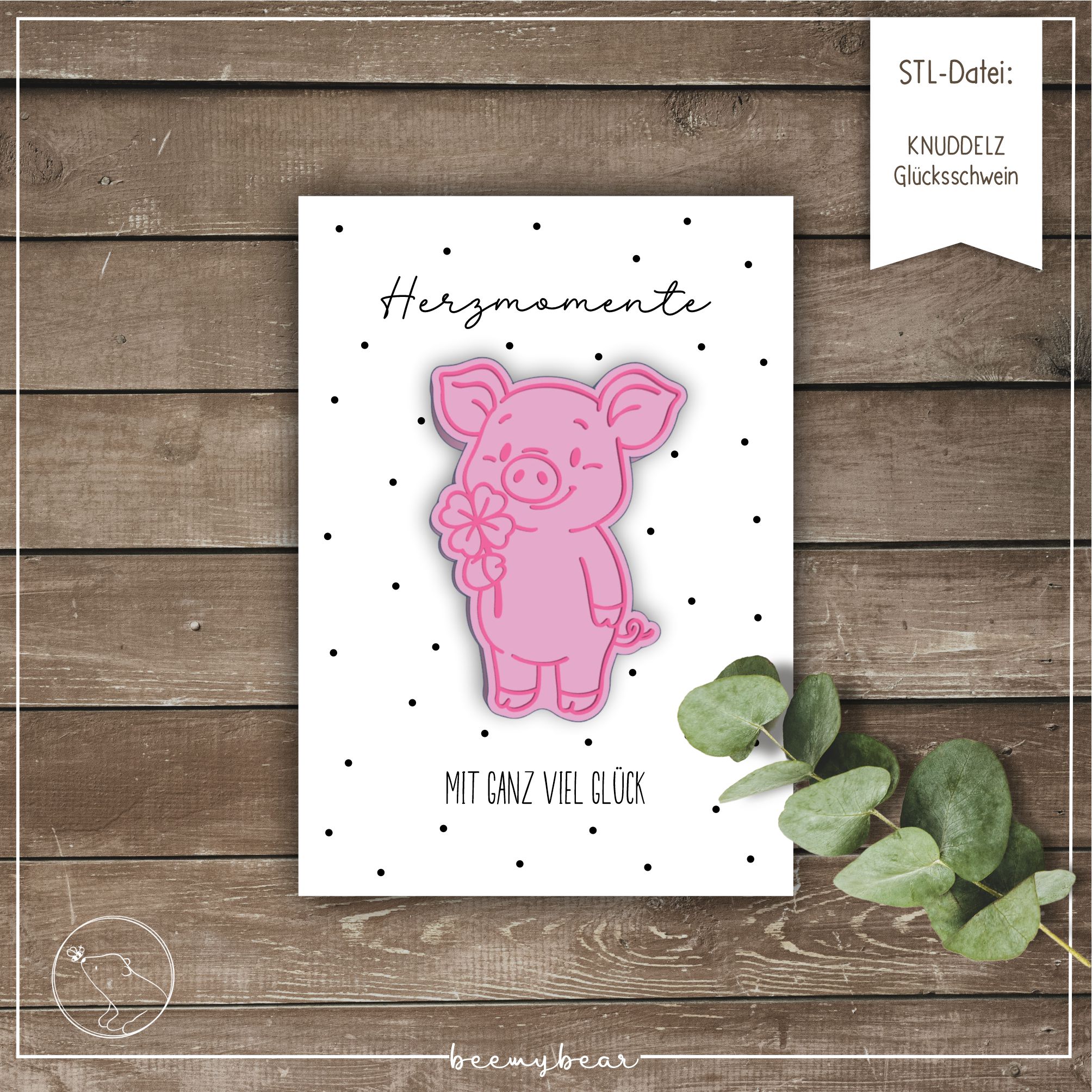 STL-Datei KNUDDELZ Glücksschwein