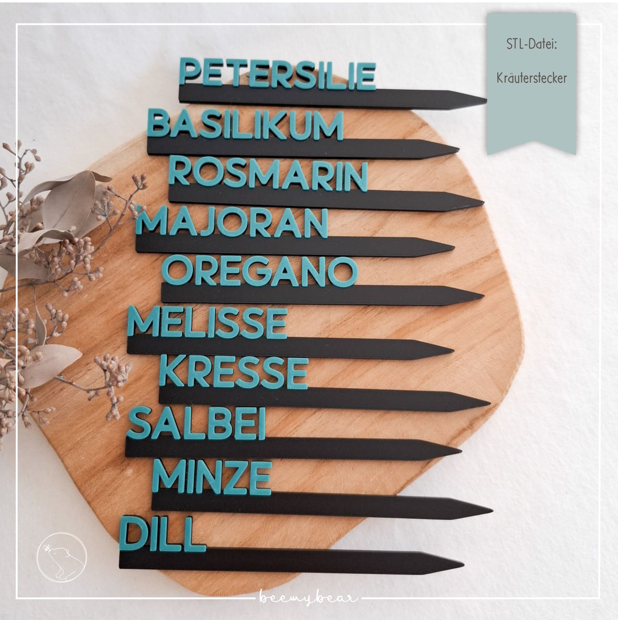 STL Datei Kräuterstecker