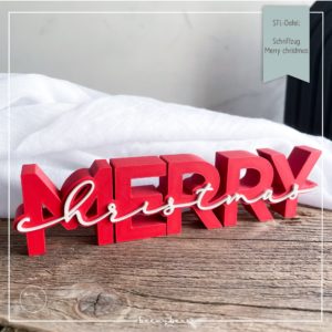 STL Datei Schriftzug Merry christmas