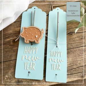 STL Datei Wunderkerzenhalter Glücksschweinchen