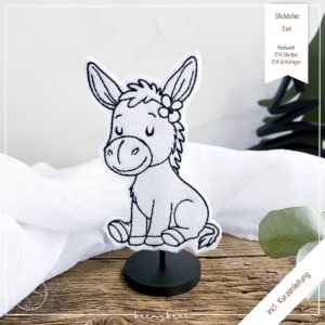 Stickdatei ITH Esel