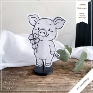 Stickdatei ITH Glücksschwein