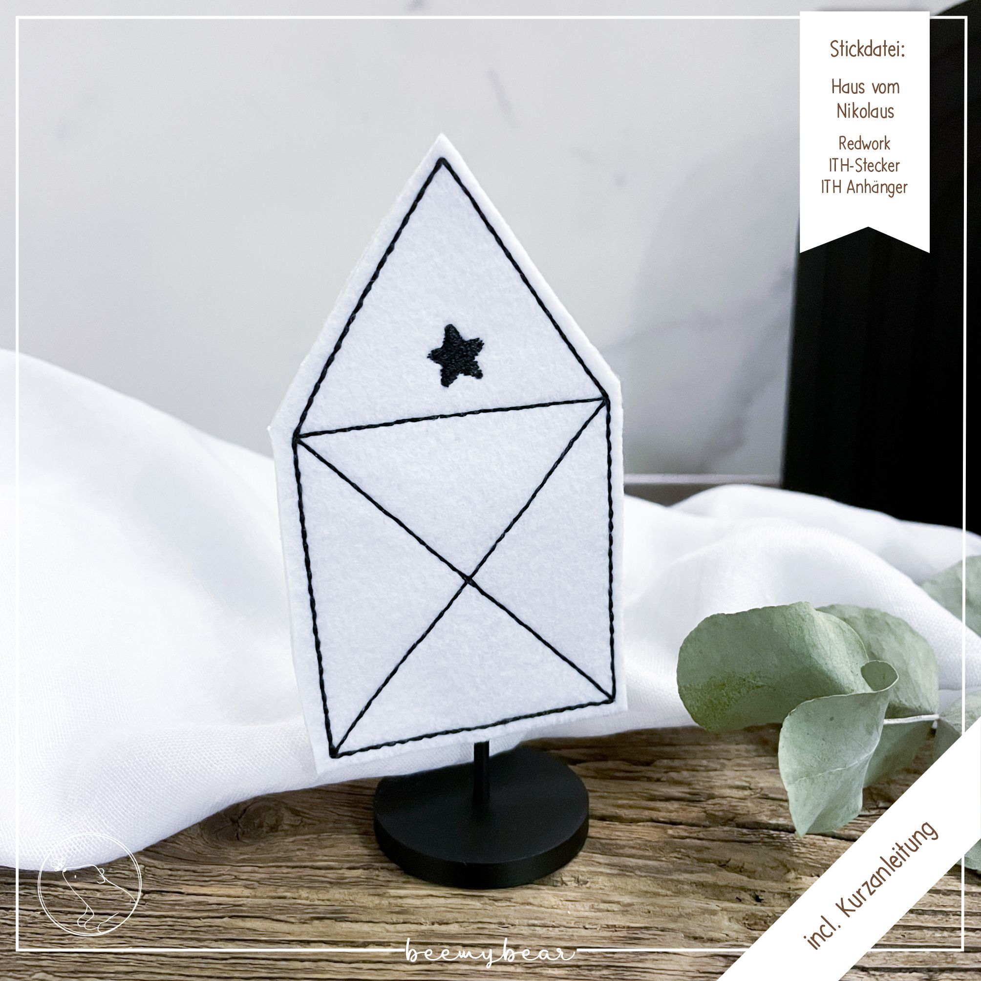 Stickdatei ITH Haus vom Nikolaus