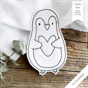 Stickdatei ITH Pinguin