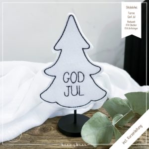 Stickdatei ITH Tanne God Jul