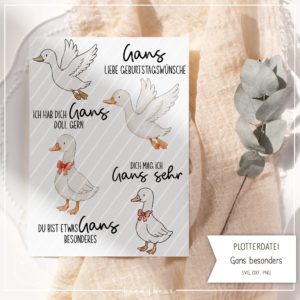 Plotterdatei Gans besonders