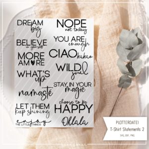 Plotterdatei T Shirt Statements 2