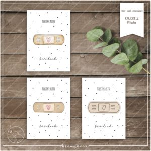 Print und Laserdatei KNUDDELZ Pflaster