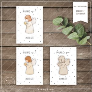 Print und Laserdatei KNUDDELZ Schutzengel