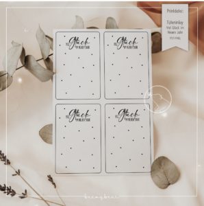 Printdatei Tüteninlay Viel Glück im Neuen Jahr