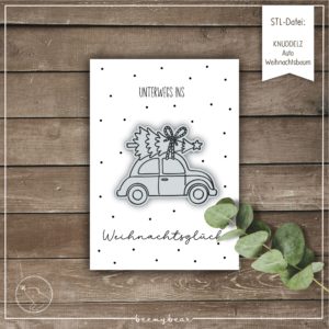 STL-Datei KNUDDELZ Auto Weihnachtsbaum