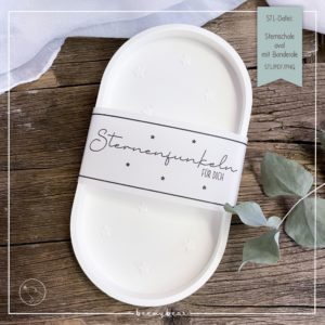 STL Datei Sternschale oval mit Banderole