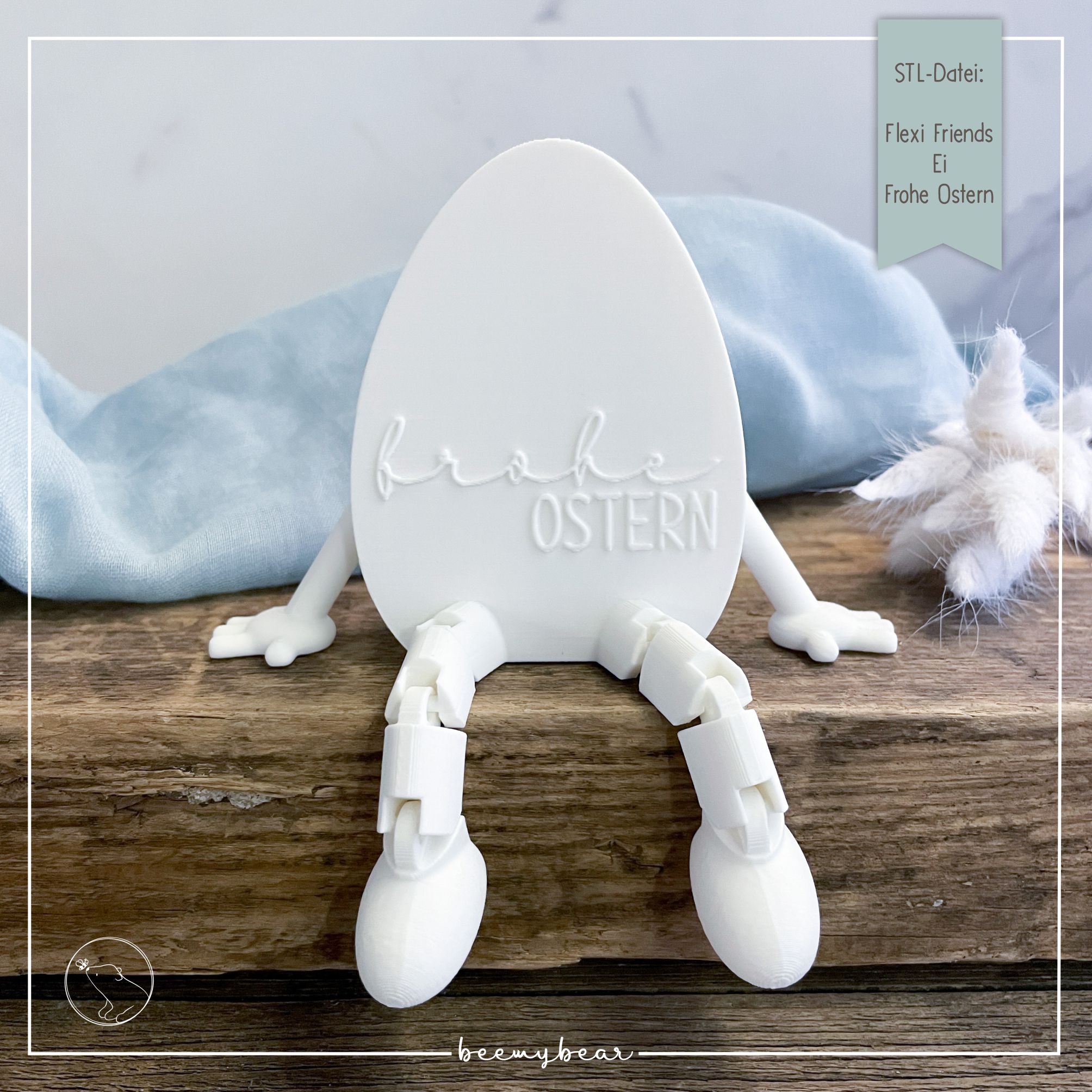 STL Datei Flexi Friends Ei Frohe Ostern
