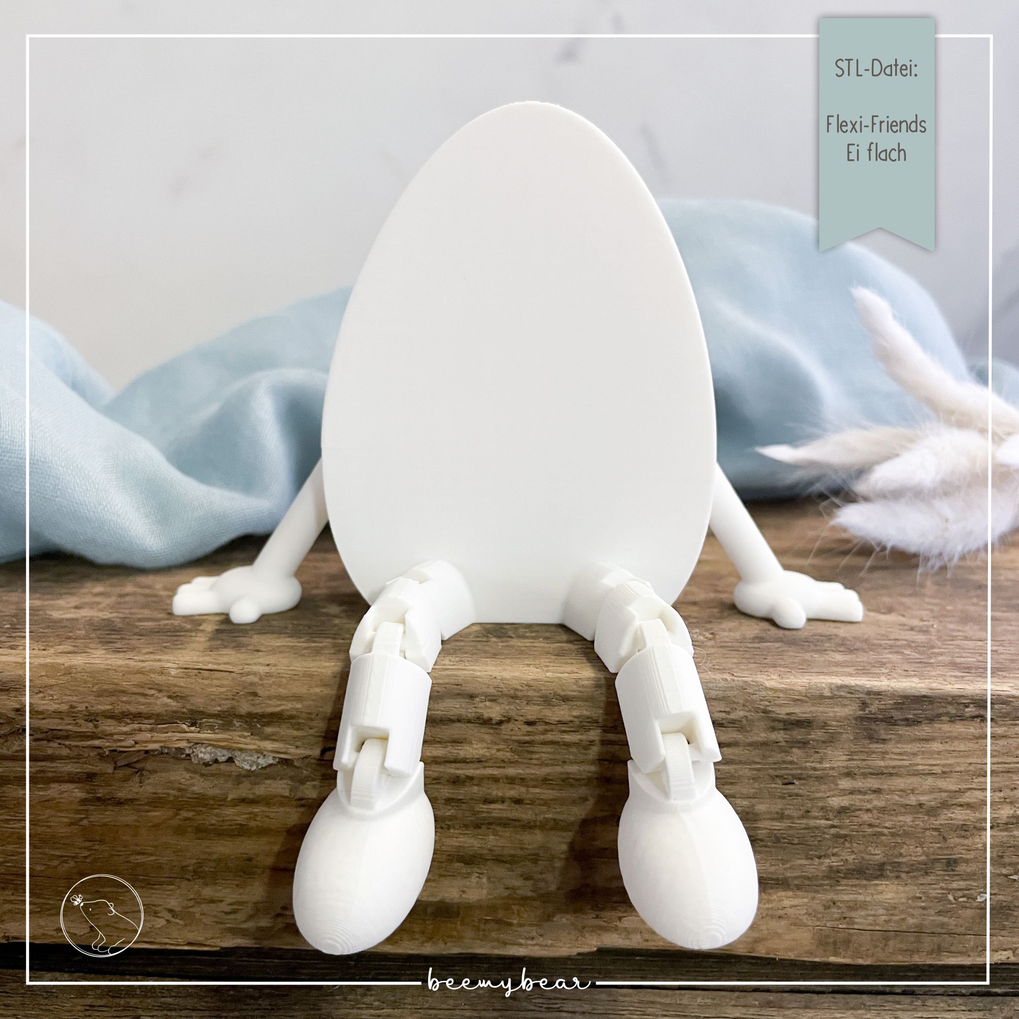 STL Datei Flexi Friends Ei flach