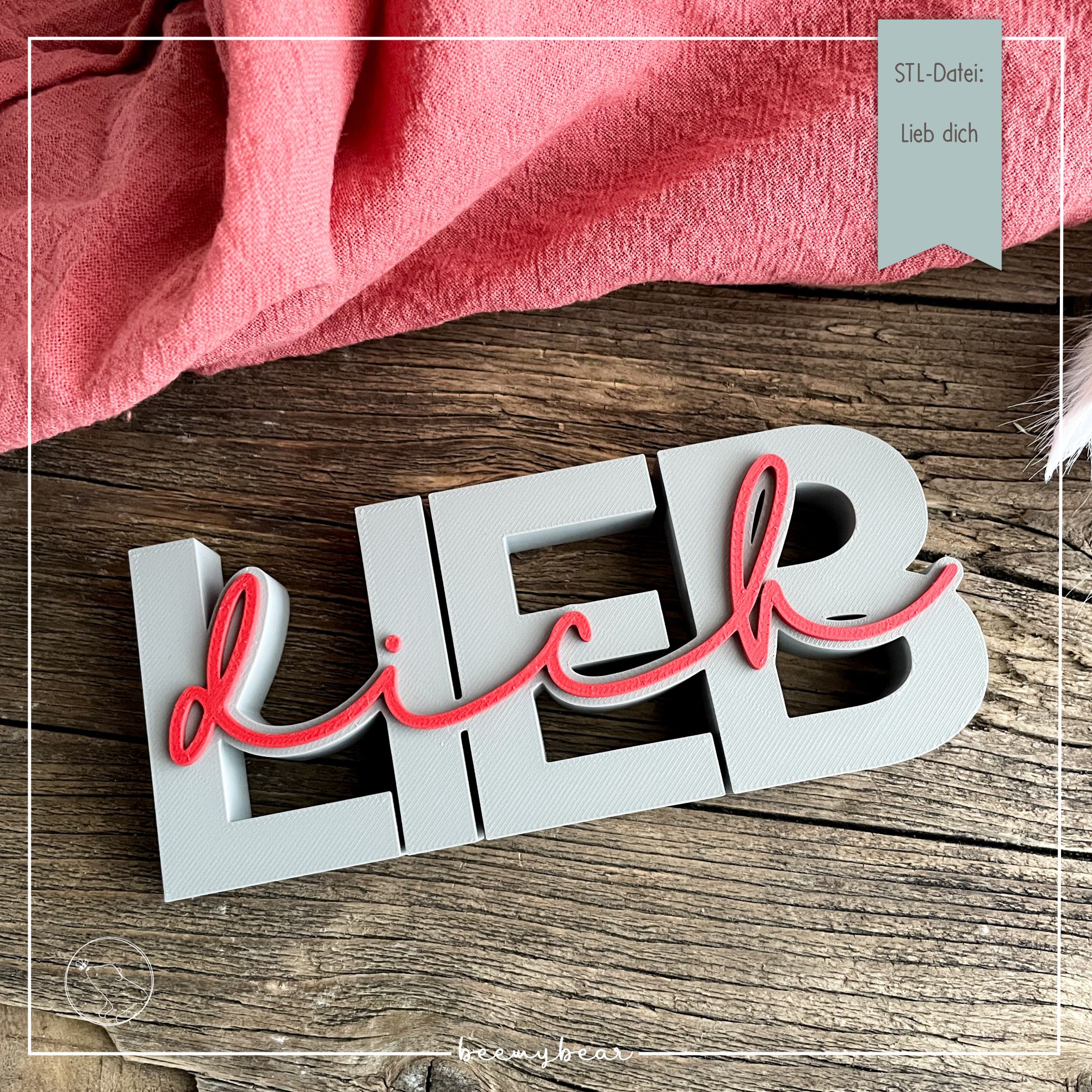 STL Datei Lieb dich