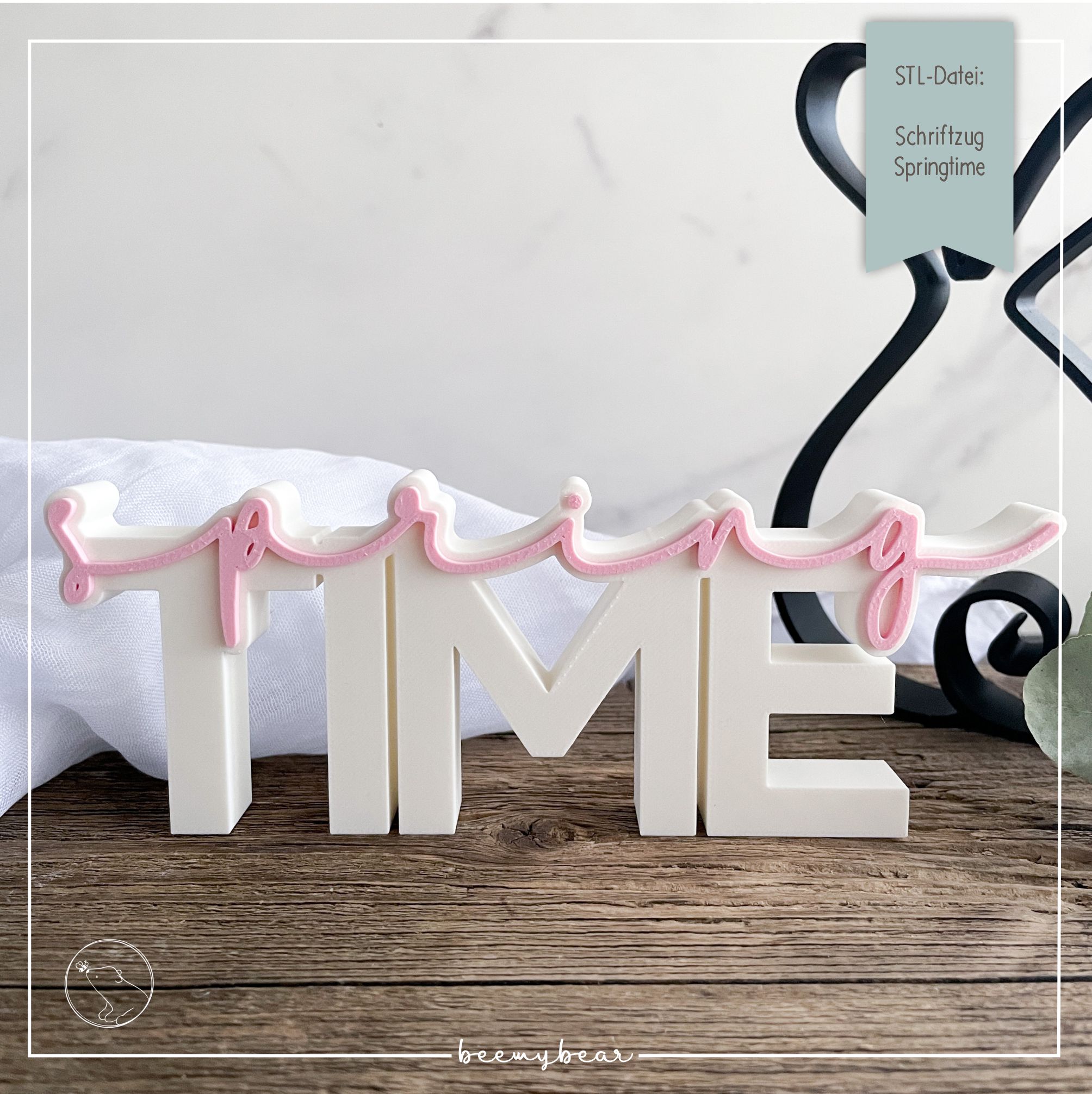 STL Datei Schriftzug Springtime1