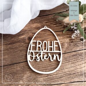 STL Datei Anhänger Ei Frohe Ostern
