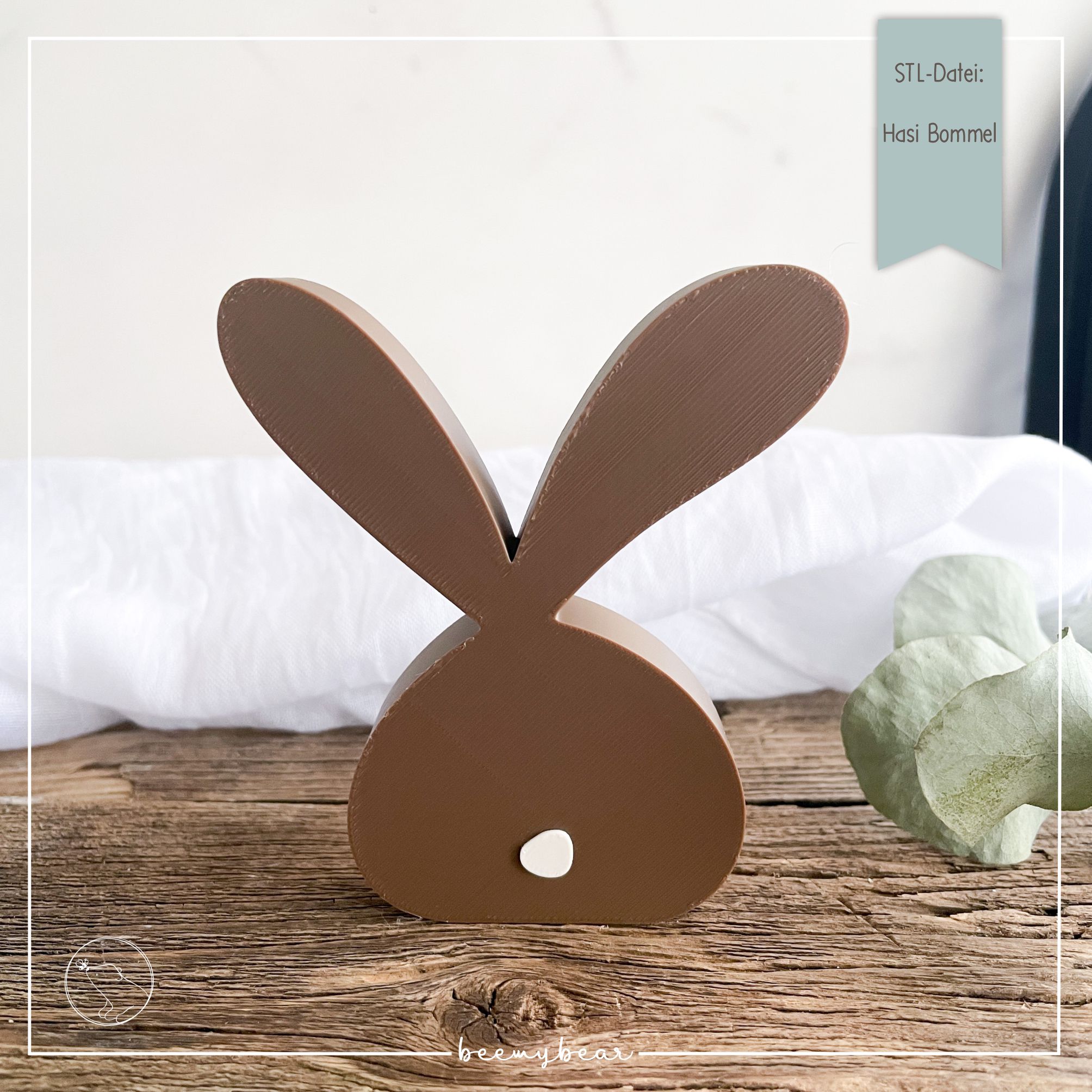 STL Datei Hasi Bommel 2farbig