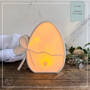 STL Datei Lichterglanz Ei mit Schleife