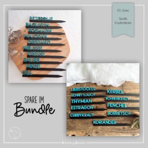 STL Datei Bundle Kräuterstecker