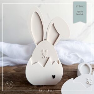 STL Datei Hase in Eierschale