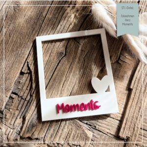 STL Datei Fotorahmen Herz Moments