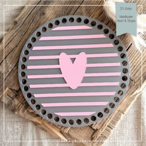 STL Datei Häkelboden Heart and Stripes 1