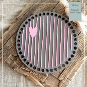 STL Datei Häkelboden Heart and Stripes 4