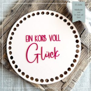 STL Datei Häkelboden rund Ein Korb voll Glück