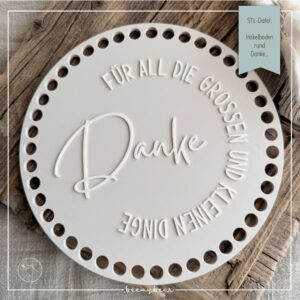 STL Datei Häkelboden rund danke