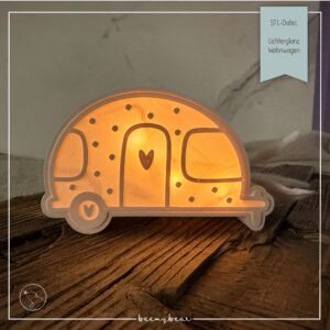 STL Datei Lichterglanz Wohnwagen