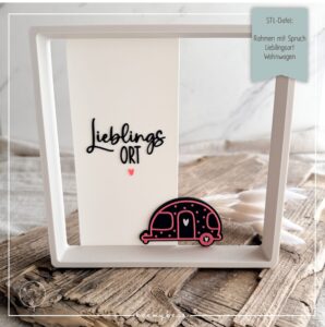 STL-DATEI Rahmen mit Spruch Lieblingsort Wohnwagen [Digital]