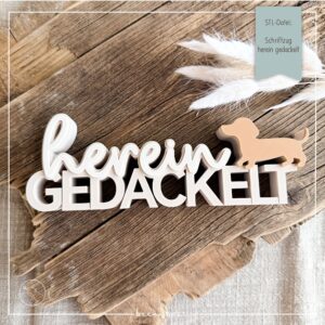 STL Datei Schriftzug herein gedackelt